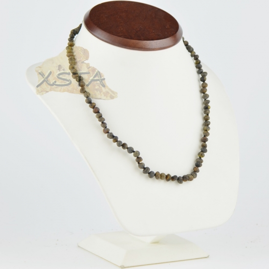 Amber necklace raw unpolished olive new Amber necklace raw unpolished olive new
