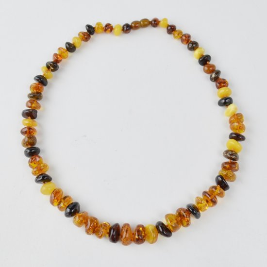Amber necklace with large  oval beads