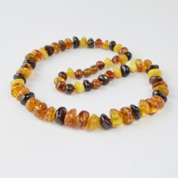 Amber necklace with large  oval beads