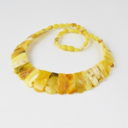 Amber necklace kolje mix yellow
