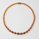 Amber necklace round faceted beads for women