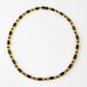 Amber necklace round tube for men