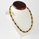 Amber necklace round tube for men
