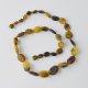 Amber necklace raw unpolished olive new
