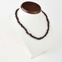 Cherry beads necklace chips amber