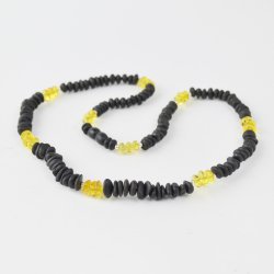 Natural Amber necklace with mixed for men 