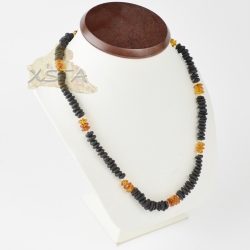 Amber necklace with mixed for men or unisex