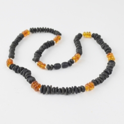 Amber necklace with mixed for men or unisex