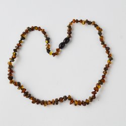 Adults amber necklace chips green mix of beads