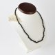 Adults amber necklace barok black raw of beads
