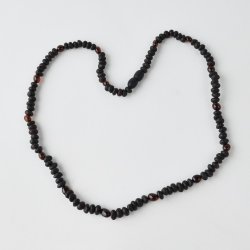 Adults amber necklace barok black of beads