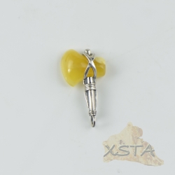 Baltic amber pendant for men