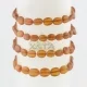 Dark cognac raw natural amber bracelet