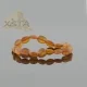 Dark cognac raw natural amber bracelet