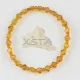  Amber bracelet natural beads cognac color