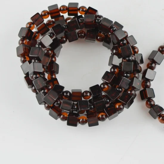  Amber bracelet natural beads large cherry color