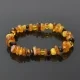 Amber bracelet chips natural beads multicolor