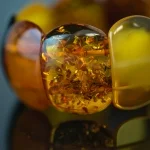 Closeup of high quality amber bracelet