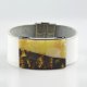 Amber bracelet for men with leather