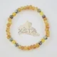 Baltic amber bracelet with jasper