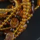 Natural polished cognac amber beads necklace