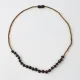Amber necklace raw cherry baroque color
