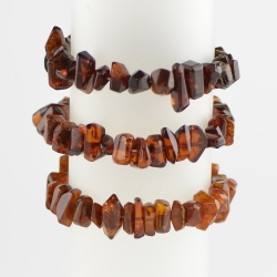 Amber dark cognac irregular bracelets