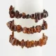 Amber dark cognac irregular bracelets