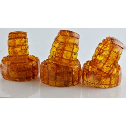 Amber bracelet - Cognac color beads