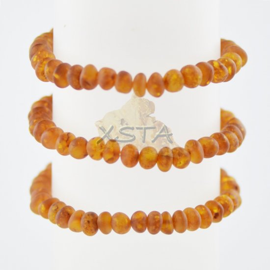 Amber bracelet cognac beads 21 cm