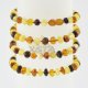 Baltic amber bracelet for men 21 cm