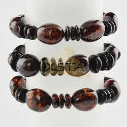 Baltic amber cherry color beads bracelet