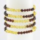 Baroque honey and cherry bead bracelet