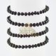 Black Amber bracelet raw polished beads