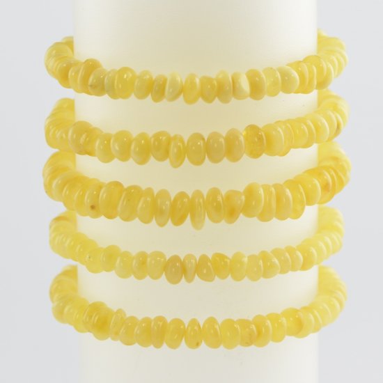 Butter color amber bracelet