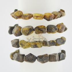 Dark green Raw amber bracelets