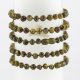 Dark green baroque beads bracelet with knot