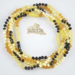 Raw multicolored baroque necklaces Raw multicolored baroque necklaces