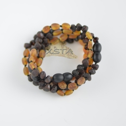 Raw dark cherry and cognac olive bead bracelet Raw dark cherry and cognac olive bead bracelet