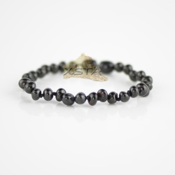 Black baroque beads bracelet
