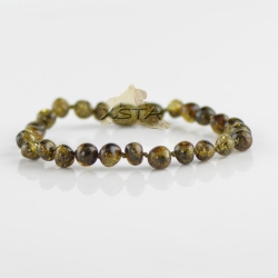 Dark green baroque beads bracelet with knot Dark green baroque beads bracelet with knot