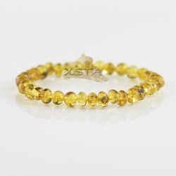 Polished light green baroque beads bracelet