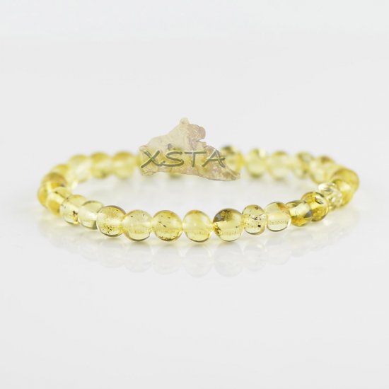 Light honey-green baroque bead bracelet
