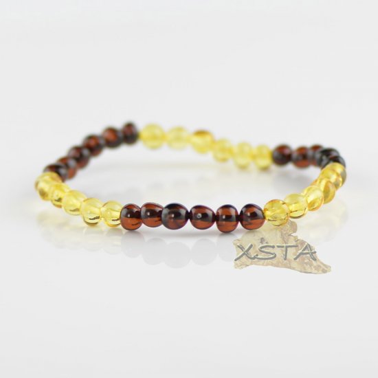 Baroque honey and cherry bead bracelet
