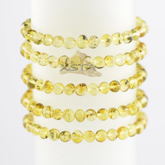 Light honey-green baroque bead bracelet