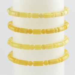 Matt Round tube amber bracelet