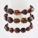 Olive cherry raw polished beads amber bracelet