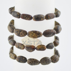 Olive genuine beads amber bracelet