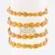 Raw Baltic amber plums beads bracelet