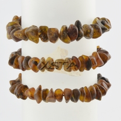 Raw brown amber bracelet